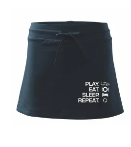 Play Eat Sleep Repeat fotbal - Sportovní sukně - two in one