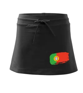Portugalsko vlajka - Sportovní sukně - two in one