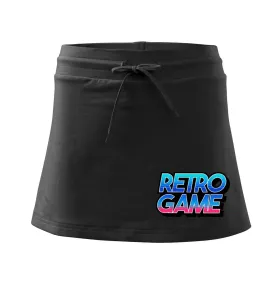 Retro game nápis barevný - Sportovní sukně - two in one