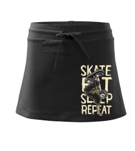 Skate Eat Sleep Repeat - Sportovní sukně - two in one