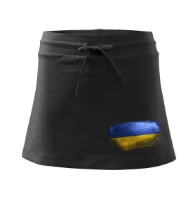 Ukrajina vlajka kreslená štětkou - Sportovní sukně - two in one