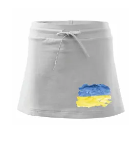Ukrajina vlajka rozpitá - Sportovní sukně - two in one