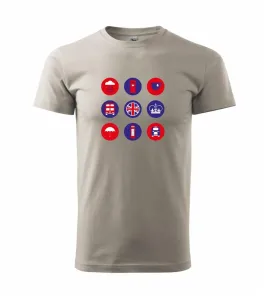 Anglie symboly v kruzích - Heavy new - triko pánské