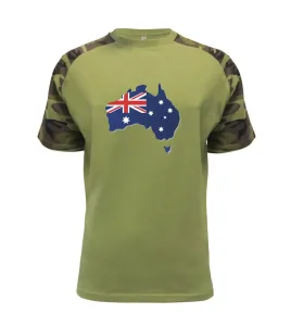 Austrálie - vlajka mapa - Raglan Military