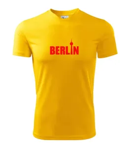Berlin nápis věž Berliner Fernsehturm - Pánské triko Fantasy sportovní (dresovina)
