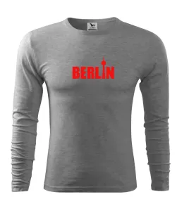 Berlin nápis věž Berliner Fernsehturm - Triko s dlouhým rukávem FIT-T long sleeve