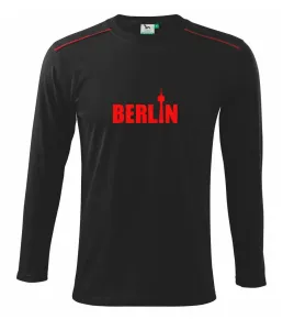 Berlin nápis věž Berliner Fernsehturm - Triko s dlouhým rukávem Long Sleeve