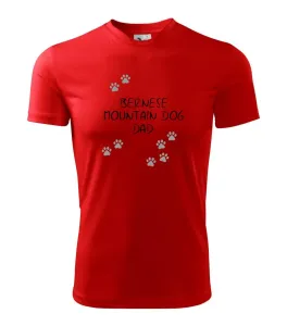 Bernese Mountain Dog dad  (Bernský salašnický pes) (Reflexní tlapky) - Pánské triko Fantasy sportovní (dresovina)