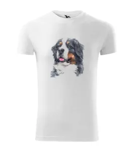 Bernský salašnický pes - hlava vodová barva - Viper FIT pánské triko