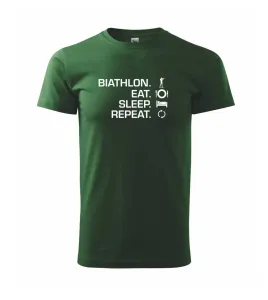 Biathlon Eat Sleep Repeat - Triko Basic Extra velké