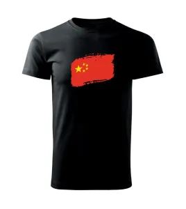 Čína vlajka - Triko Basic Extra velké