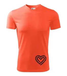 Cyklo srdce řetěz - Pánské triko Fantasy sportovní (dresovina)