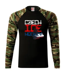 Czech ice hockey - nápis a vlajka - Mistrovství světa v ledním hokeji 2020 - Camouflage LS