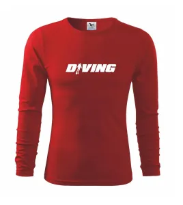 Diving nápis potápěč - Triko s dlouhým rukávem FIT-T long sleeve