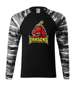 Dragons - logo týmu červené (Hana-creative) - Camouflage LS