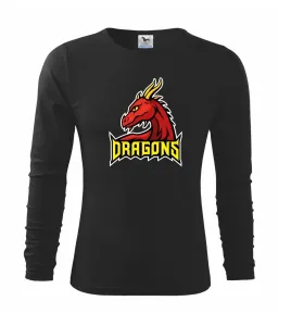Dragons - logo týmu červené (Hana-creative) - Triko dětské Long Sleeve