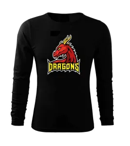 Dragons - logo týmu červené (Hana-creative) - Triko s dlouhým rukávem FIT-T long sleeve