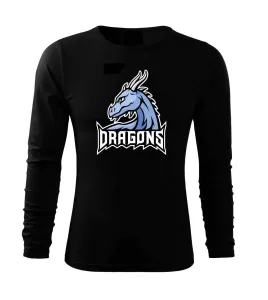 Dragons - logo týmu modrá (Hana-creative) - Triko s dlouhým rukávem FIT-T long sleeve