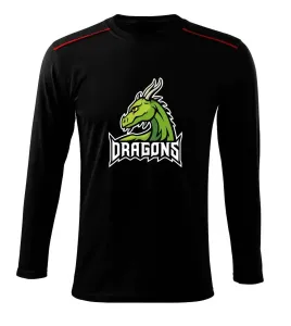 Dragons - logo týmu zelená (Hana-creative) - Triko s dlouhým rukávem Long Sleeve