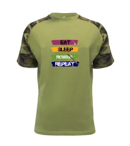 Eat sleep rowing repeat barevné - Raglan Military