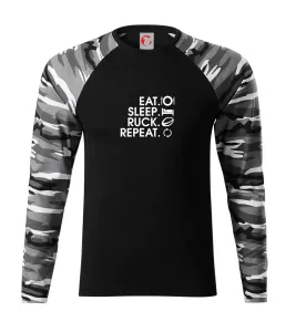 Eat sleep Rugby - Camouflage LS
