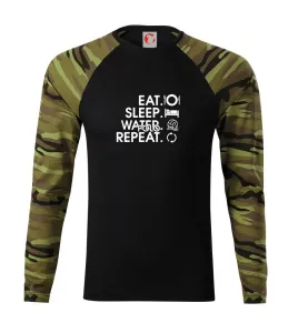 Eat sleep water polo repeat - Camouflage LS