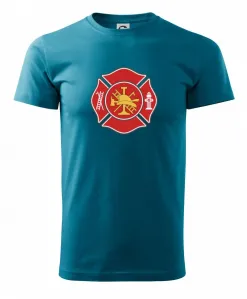 Fire department logo červené - Heavy new - triko pánské