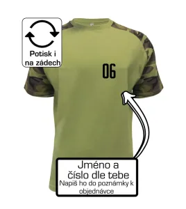 Florbalový  dres - vlastní jméno a číslo - Raglan Military
