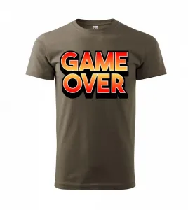 Game over - nápis barevný - Triko Basic Extra velké