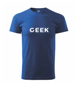 Geek nápis rozmazaný - Heavy new - triko pánské