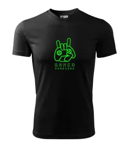 Hardcore gamer - ruka - zelená - Pánské triko Fantasy sportovní (dresovina)