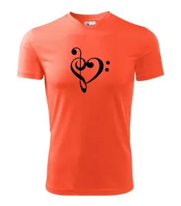 Houslový klíč srdce - Pánské triko Fantasy sportovní (dresovina)