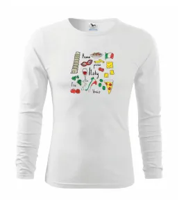 Itálie symboly - Triko s dlouhým rukávem FIT-T long sleeve