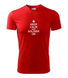Keep calm and soldier on - Pánské triko Fantasy sportovní (dresovina)