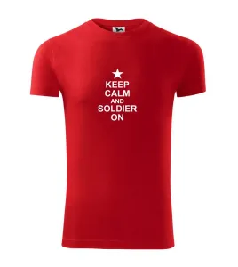 Keep calm and soldier on - Replay FIT pánské triko