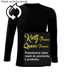 King Queen Rodinná zlatá - Triko s dlouhým rukávem Long Sleeve