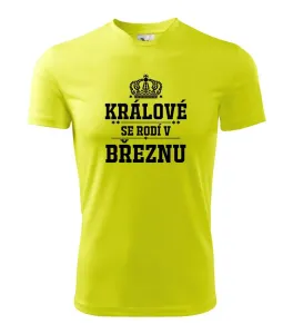 Králové se rodí v březnu - Pánské triko Fantasy sportovní (dresovina)