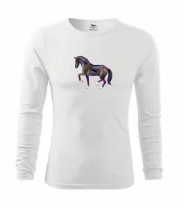 Kůň geometrie barevný - Triko dětské Long Sleeve