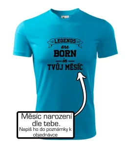 Legends are born in (tvůj měsíc narození) - Pánské triko Fantasy sportovní (dresovina)