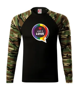 Love is love bublina - Camouflage LS