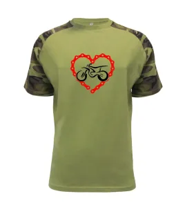 Moto srdce řetěz - enduro - Raglan Military
