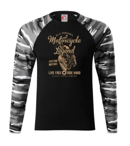 Motorcycle Legend Live free Ride hard - Camouflage LS