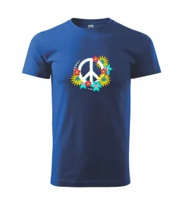 Peace symbol abstraktní - Heavy new - triko pánské