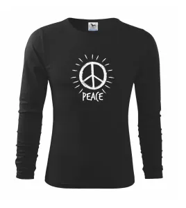 Peace symbol černobílý - Triko dětské Long Sleeve