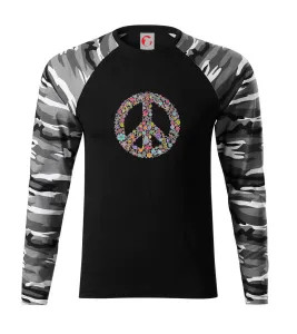 Peace symbol lístečky - Camouflage LS