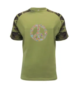 Peace symbol lístečky - Raglan Military