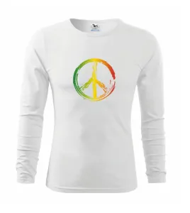 Peace symbol paint - Triko s dlouhým rukávem FIT-T long sleeve