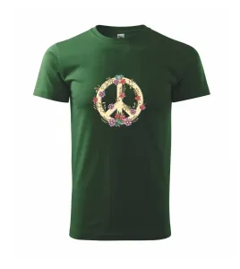 Peace symbol pískový - Triko Basic Extra velké