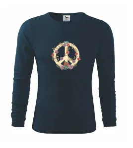 Peace symbol pískový - Triko s dlouhým rukávem FIT-T long sleeve