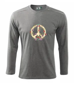 Peace symbol pískový - Triko s dlouhým rukávem Long Sleeve